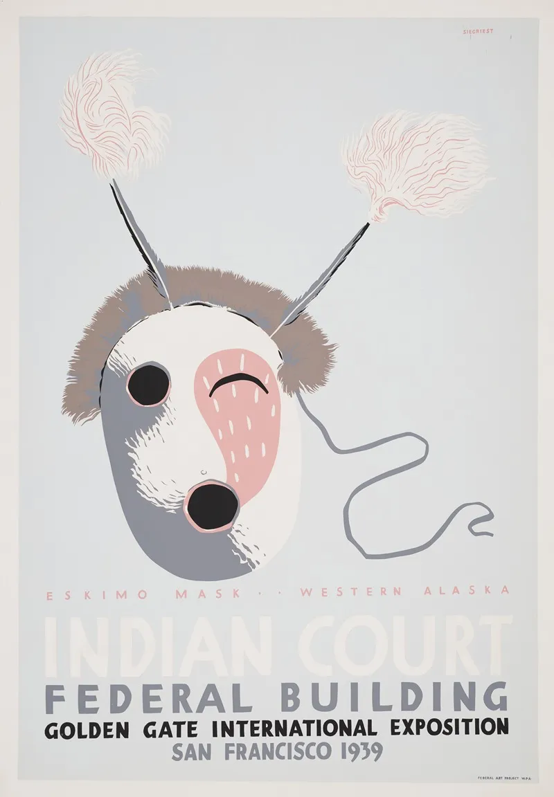 Eskimo Mask Western Alaska Wall Art by Louis Siegriest - High-Resolution Digital Print