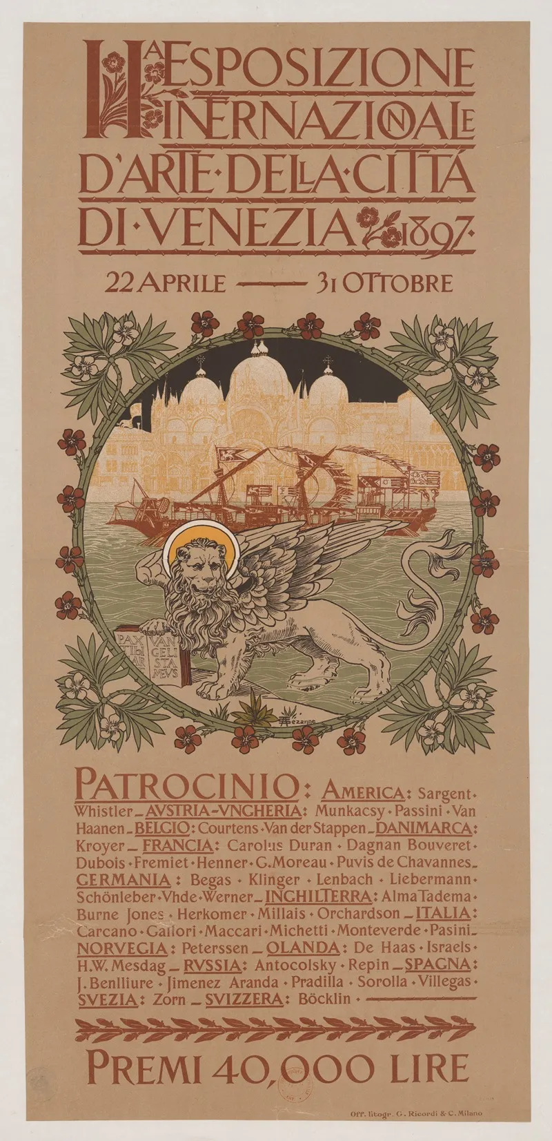 Esposizione Internationale Darte Della Citta Di Venezia 1897 Wall Art by Anonymous - High-Resolution Digital Print
