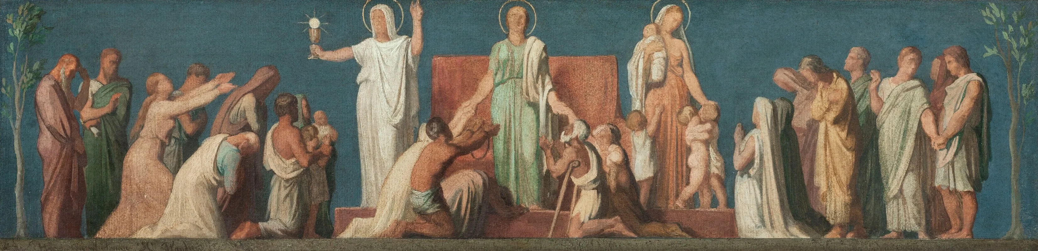 Esquisse Pour Leglise Saint Vincent De Paul Les Trois Vertus Theologales