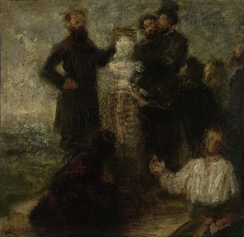 Esquisse Pour Lhommage A Delacroix Wall Art by Henri Fantin-Latour - High-Resolution Digital Print