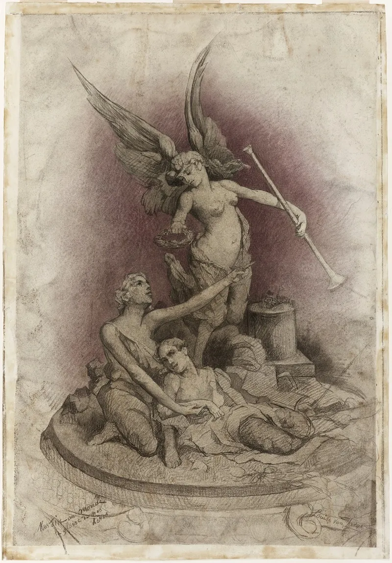 Esquisse Pour Un Monument Commemoratif Wall Art by Louise Gabillot van Parys - High-Resolution Digital Print