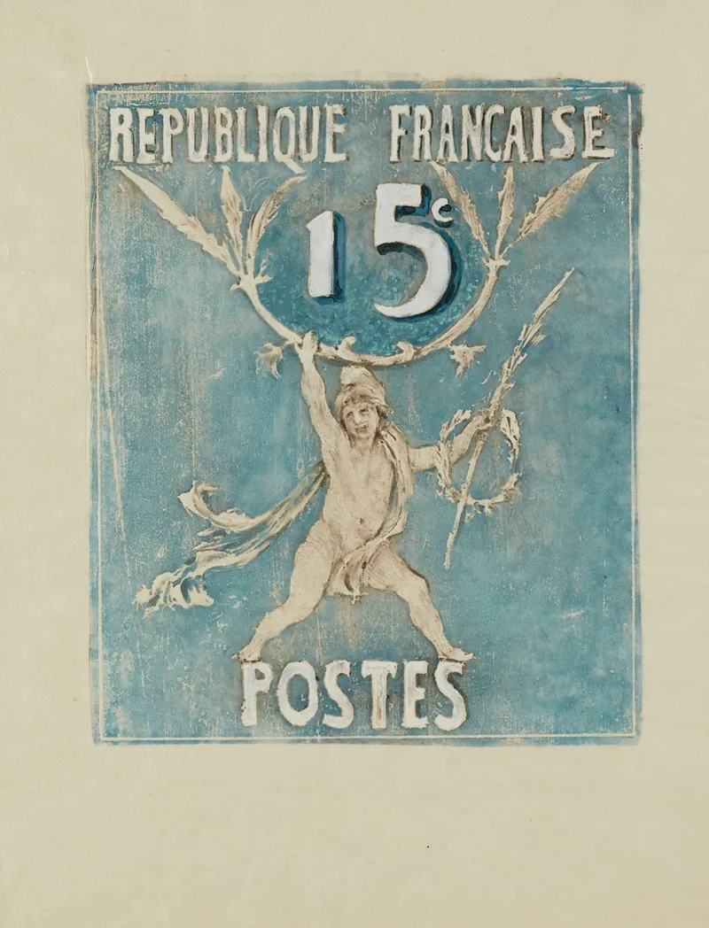 Esquisses De Timbres Pour Un Concours 15 Centimes