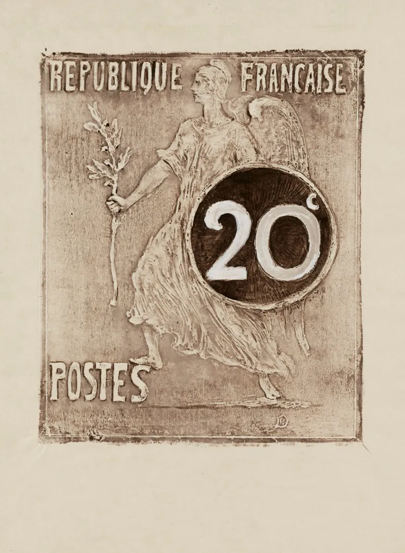 Esquisses De Timbres Pour Un Concours 20 Centimes 2