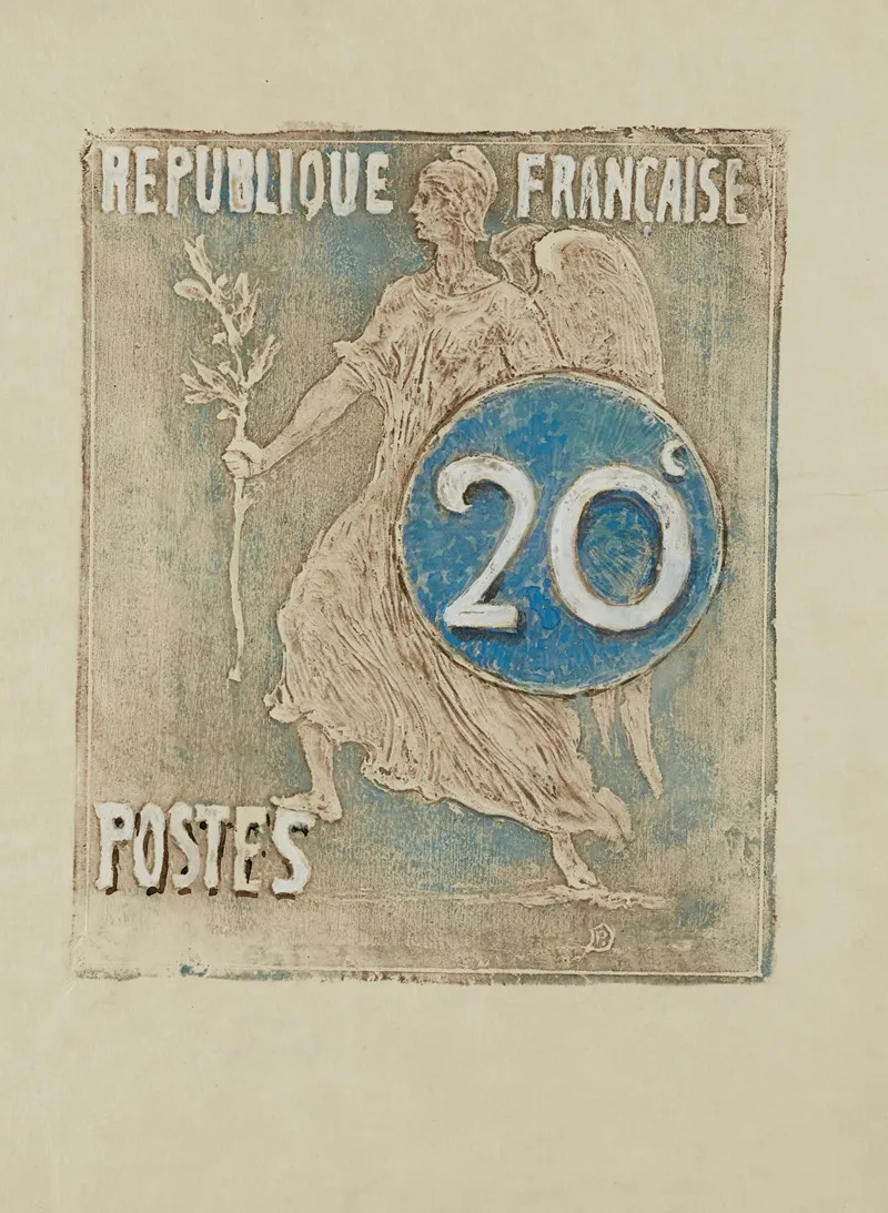 Esquisses De Timbres Pour Un Concours 20 Centimes