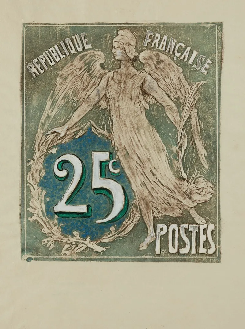 Esquisses De Timbres Pour Un Concours 25 Centimes