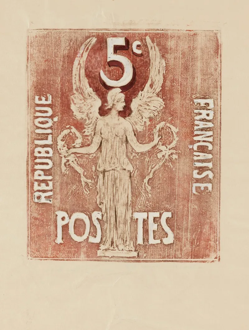 Esquisses De Timbres Pour Un Concours 5 Centimes 2