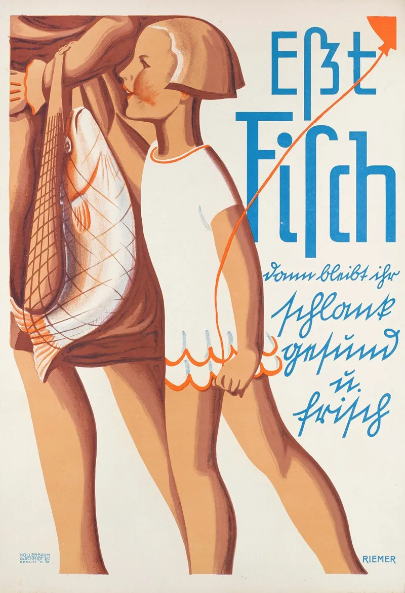 Est Mehr Fisch Dann Bleibt Ihr Schlank Gesund U Frisch Wall Art by Walter Riemer - High-Resolution Digital Print