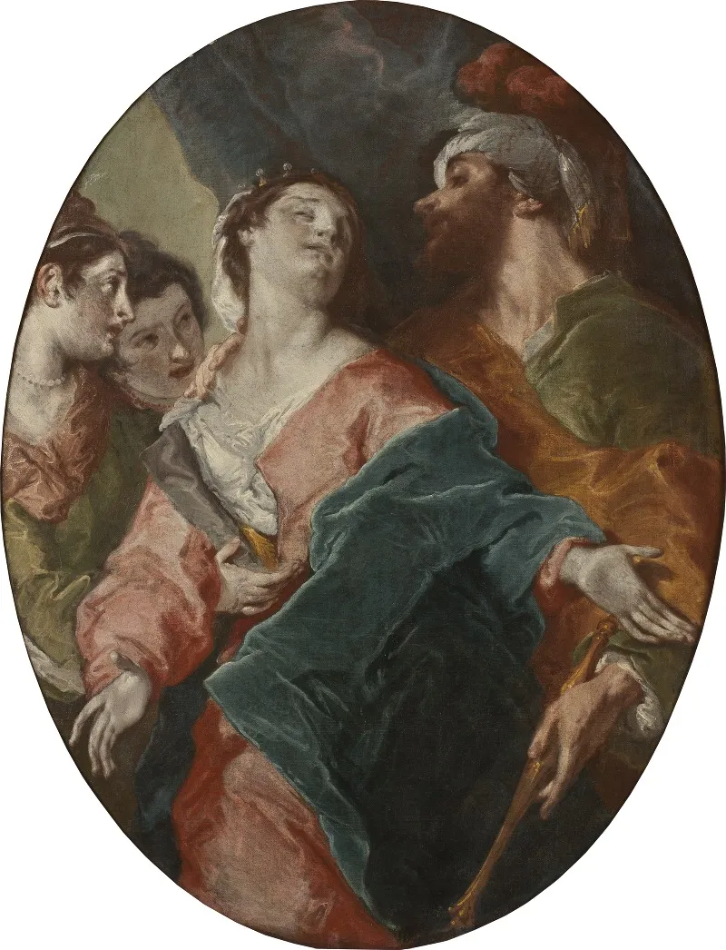 Esther And Ahasverus Wall Art by Giuseppe Bazzani - High-Resolution Digital Print