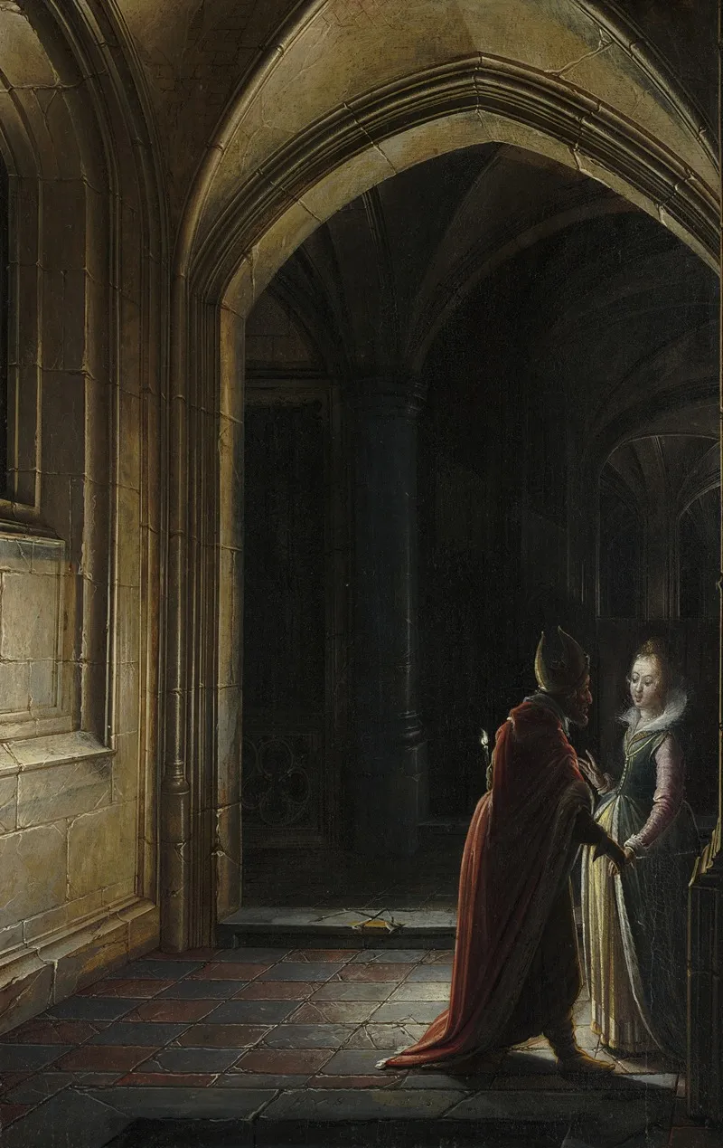 Esther And Mordecai 2 Wall Art by Hendrick van Steenwijck the Younger - High-Resolution Digital Print