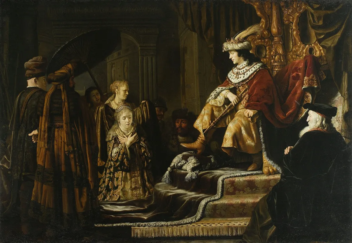 Esther Before Ahasuerus Esther 2 16 Wall Art by Jan Victors - High-Resolution Digital Print