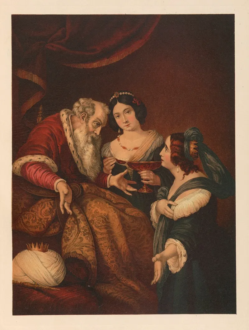 Esther Begs Ahasuerus For Mercy Wall Art by Jan Ladislaw Sýkora - High-Resolution Digital Print