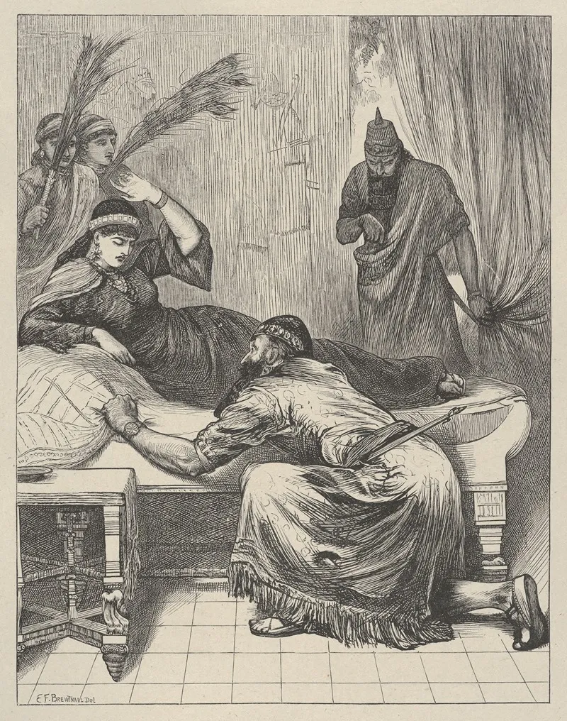 Esther Denouncing Haman Wall Art by Edward Frederick Brewtnall - High-Resolution Digital Print