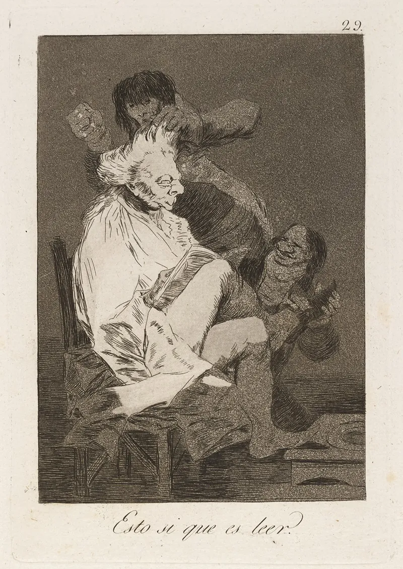Esto Si Que Es Leer That Certainly Is Being Able To Read Wall Art by Francisco de Goya - High-Resolution Digital Print