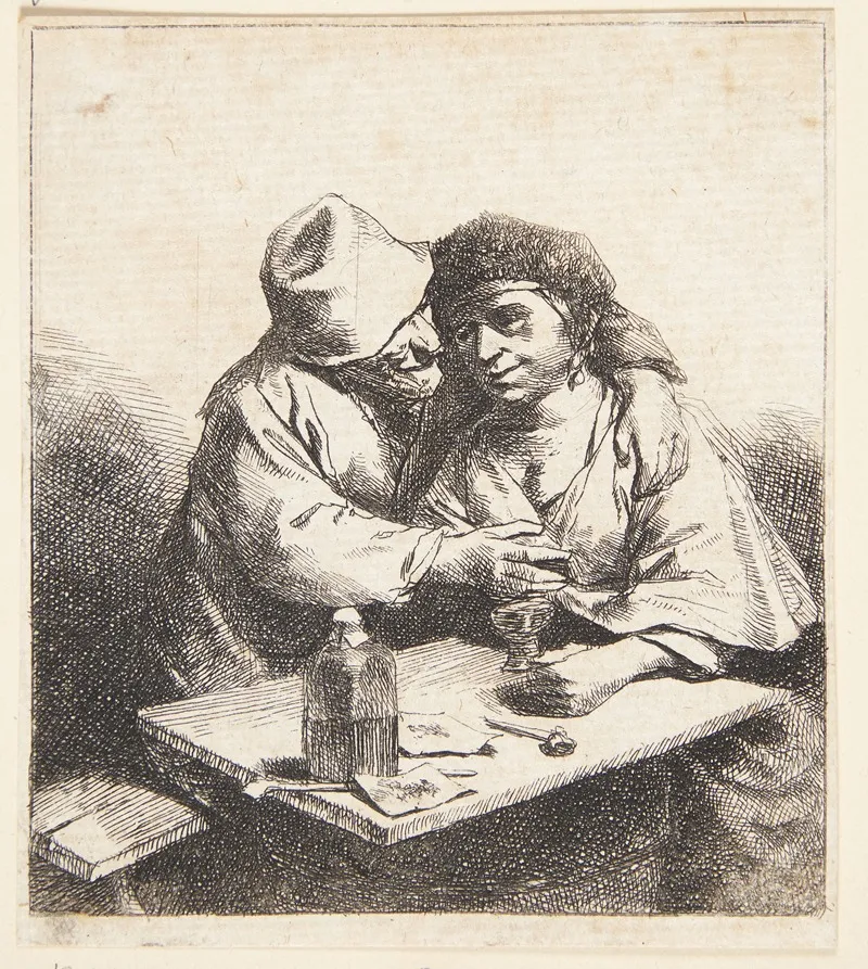 Et Forelsket Par Wall Art by Cornelis Pietersz. Bega - High-Resolution Digital Print