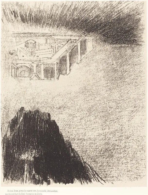 Et Moi Jean Je Vis La Sainte Cite La Nouvelle Jerusalem Qui Descendait Du Ciel Daupres De Dieu Wall Art by Odilon Redon - High-Resolution Digital Print