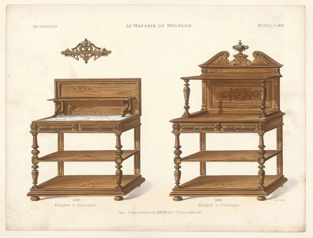 Etagere A Decouper Wall Art by Victor Léon Michel Quétin - High-Resolution Digital Print
