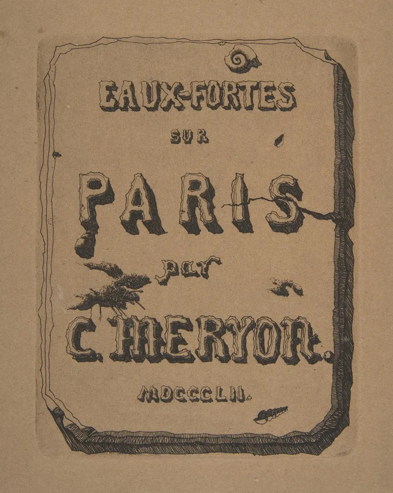 Etchings Of Paris Title Page To The Suite