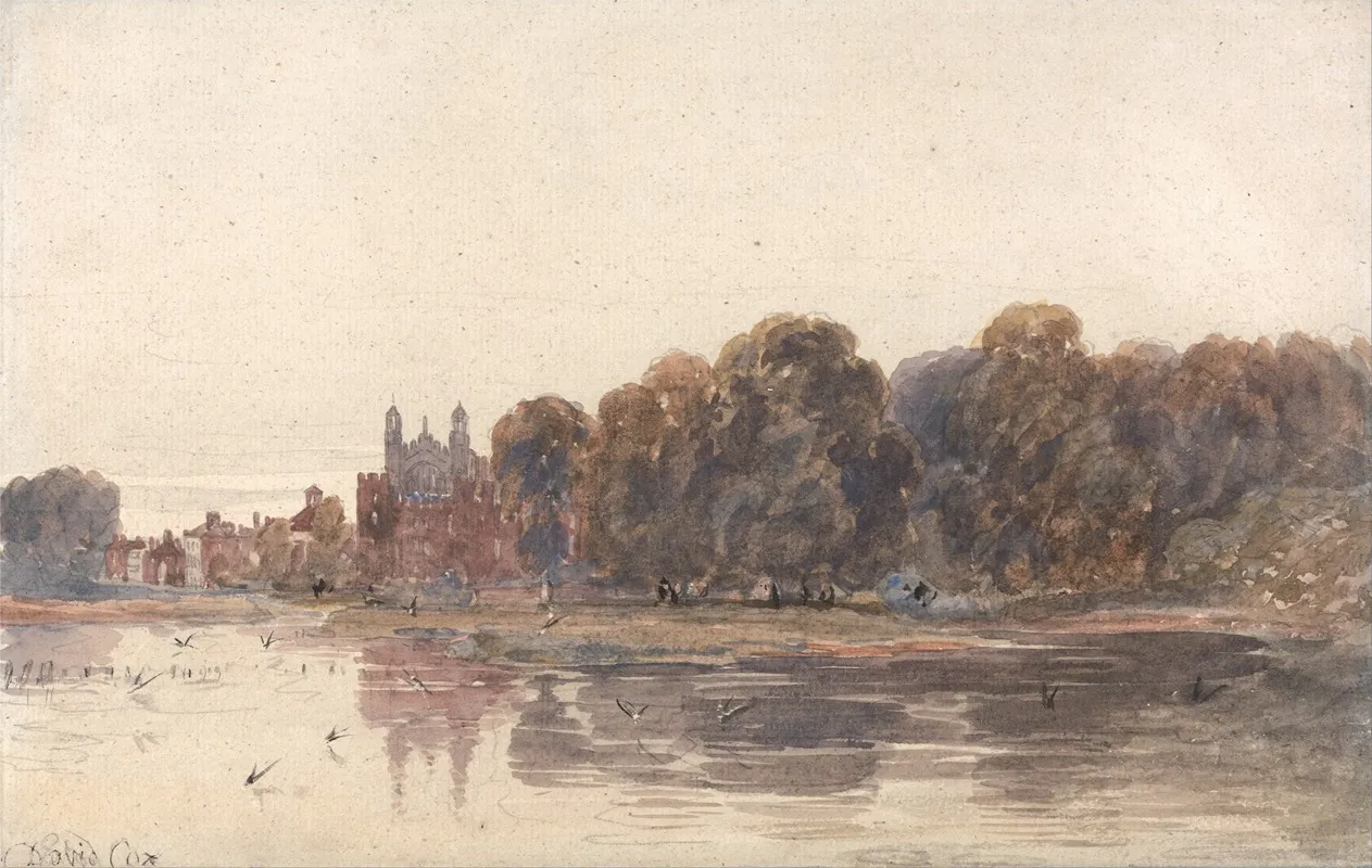 Eton From The Thames Wall Art by David Cox - High-Resolution Digital Print