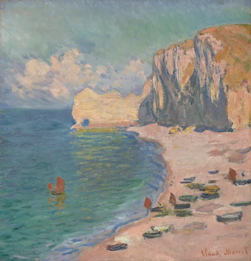 Etretat The Beach And The Falaise Damont
