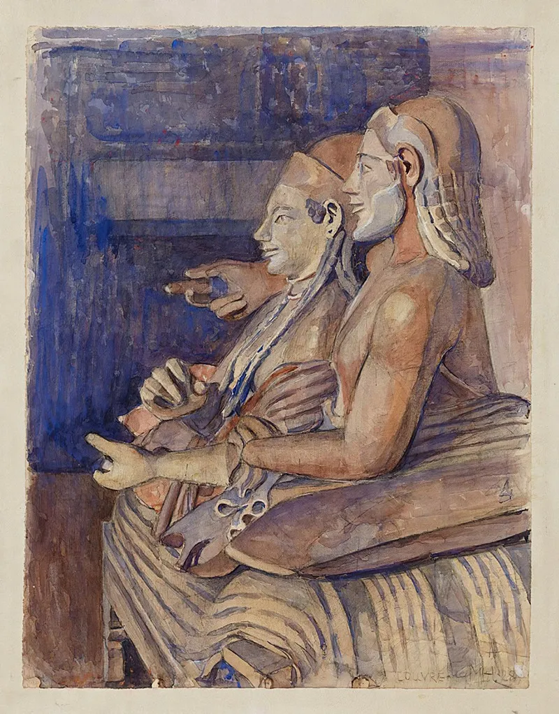 Etruskisk Sarkofag I Louvre Wall Art by Marie Henriques - High-Resolution Digital Print