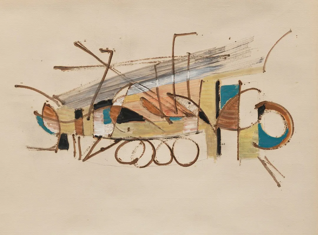 Etude De Decoration Du Cabaret Du Theatre Des Champs Elysees Wall Art by Nicolas De Staël - High-Resolution Digital Print