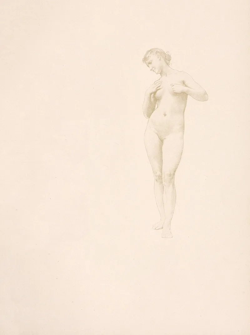 Etude De Femme 19 Wall Art by William Bouguereau - High-Resolution Digital Print