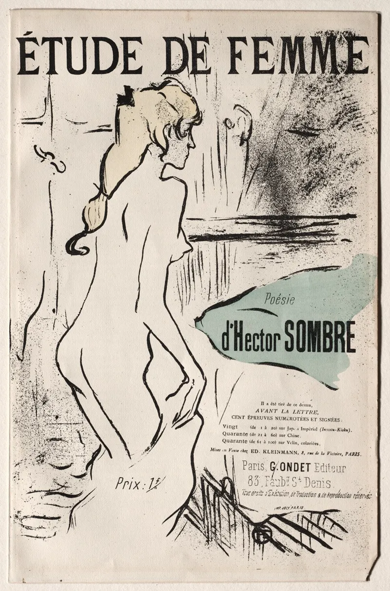 Etude De Femme 6 Wall Art by Henri de Toulouse-Lautrec - High-Resolution Digital Print
