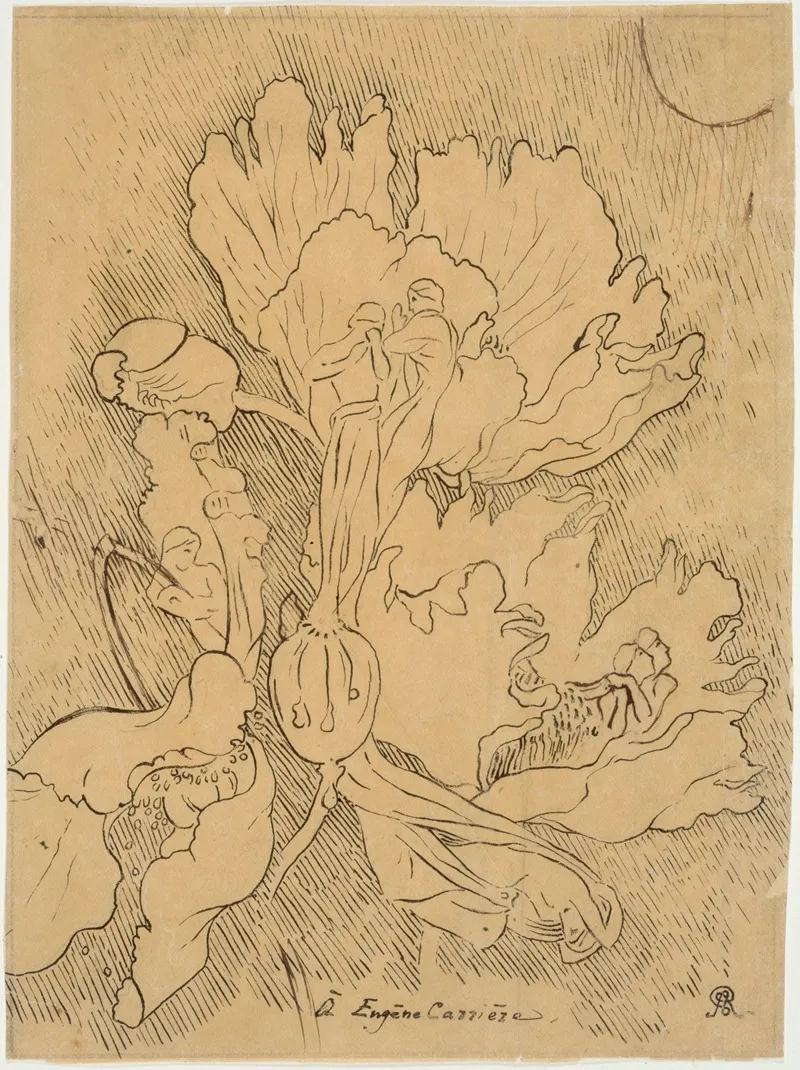 Etude De Fleurs Et De Personnages