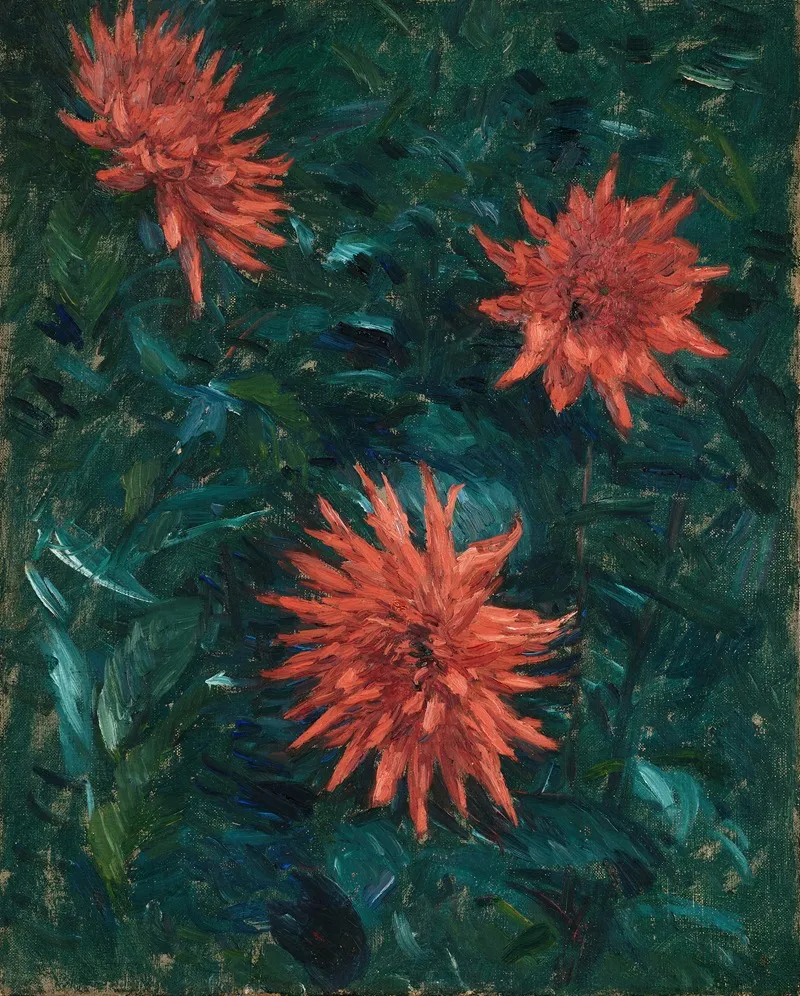 Etude De Fleurs Jardin Du Petit Gennevilliers Wall Art by Gustave Caillebotte - High-Resolution Digital Print