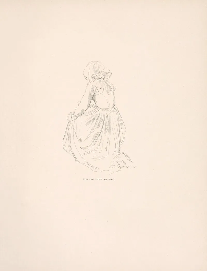 Etude De Jeune Bretonne Wall Art by William Bouguereau - High-Resolution Digital Print