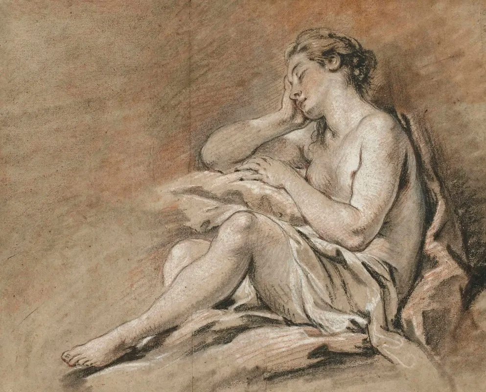 Etude De Jeune Femme Endormie
