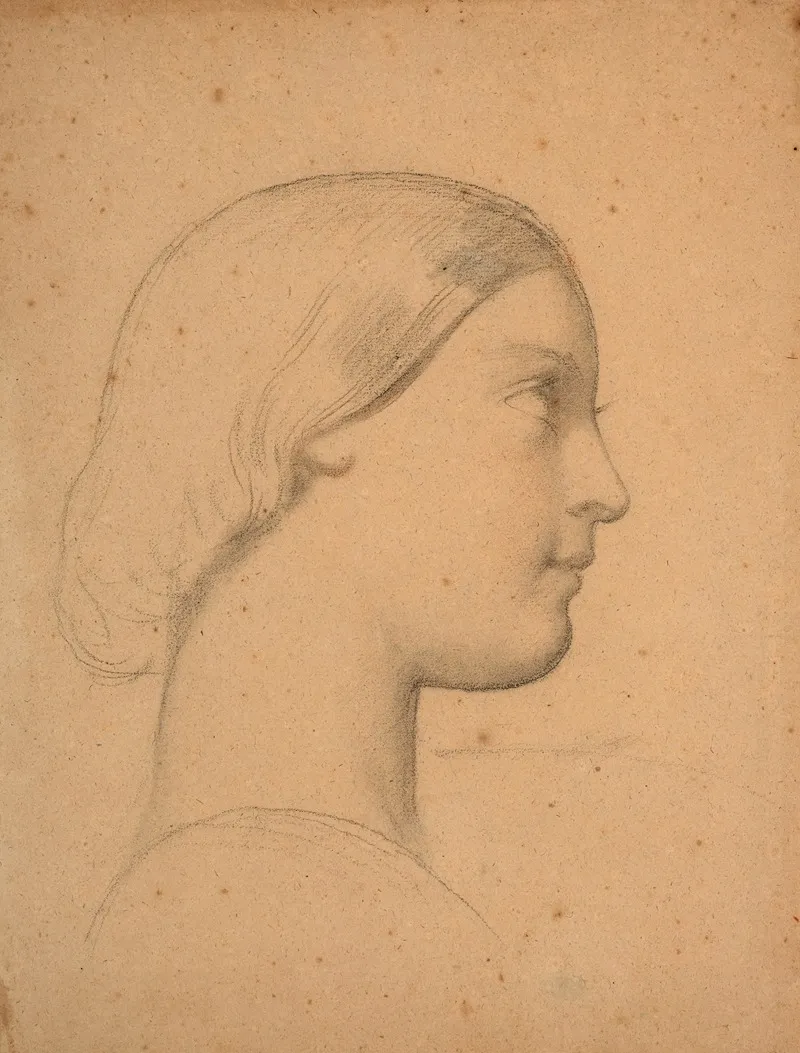 Etude De Profil De Jeune Fille Pour Leglise Saint Germain Lauxerrois A Paris