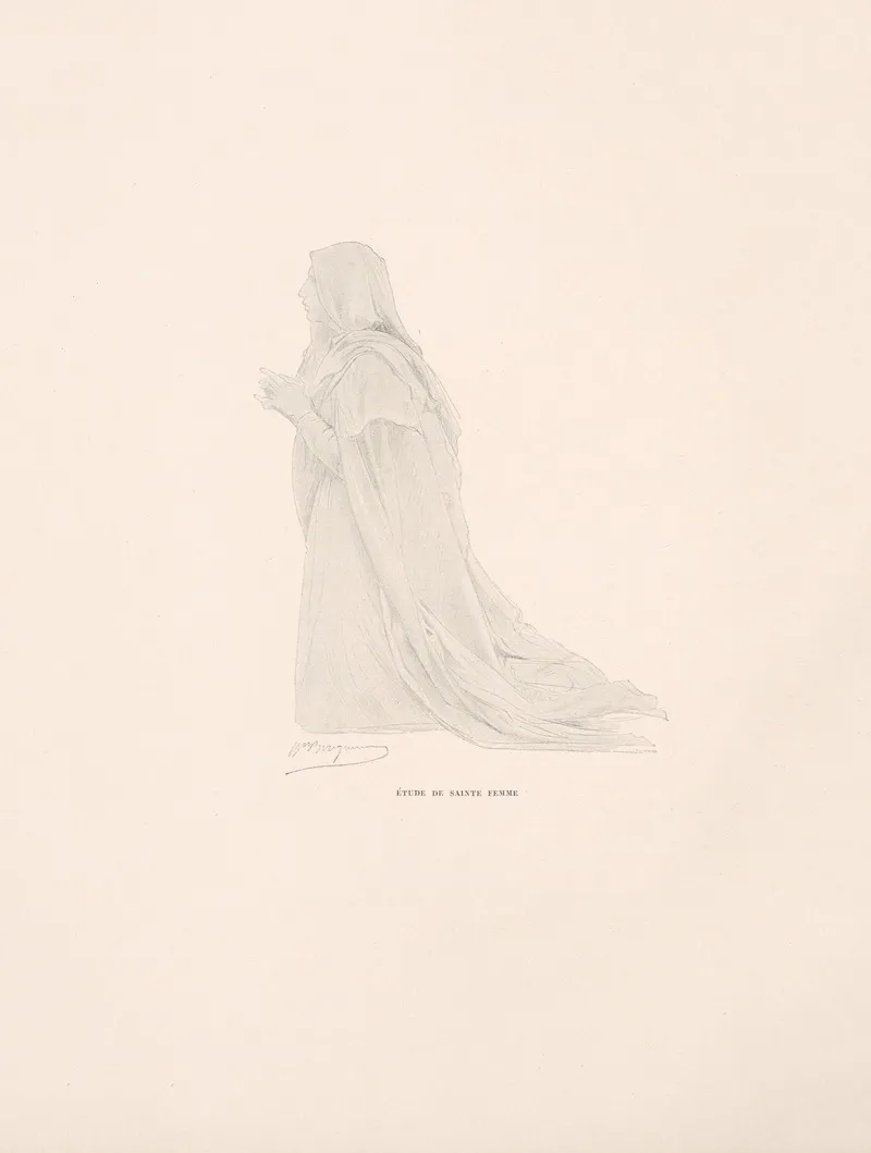 Etude De Sainte Femme Wall Art by William Bouguereau - High-Resolution Digital Print