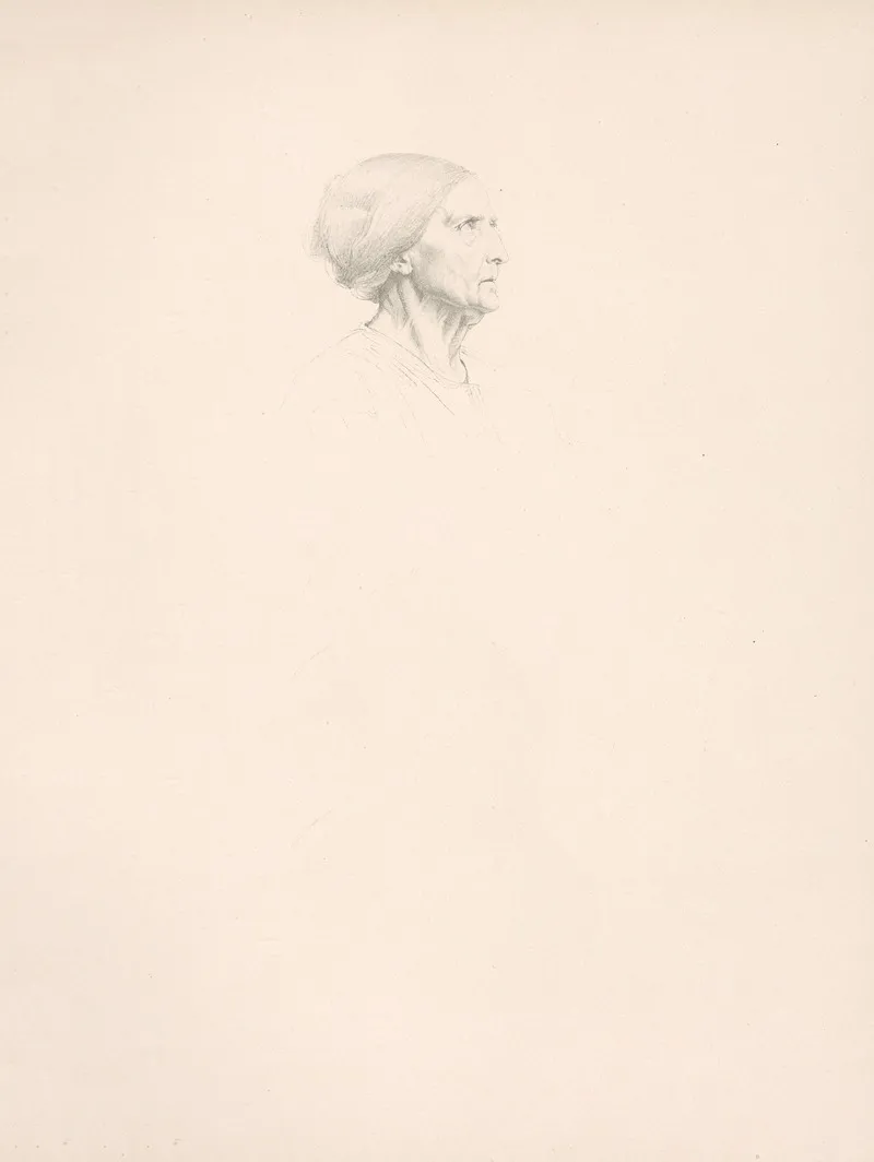 Etude De Tete De Vieille Femme