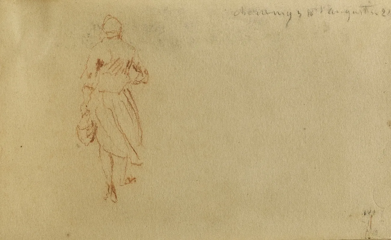 Etude Dune Femme De Dos Marchant