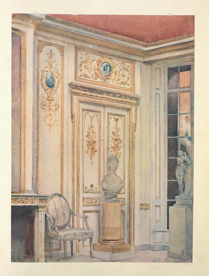 Etude Dune Fragment Du Salon Louis Xvi