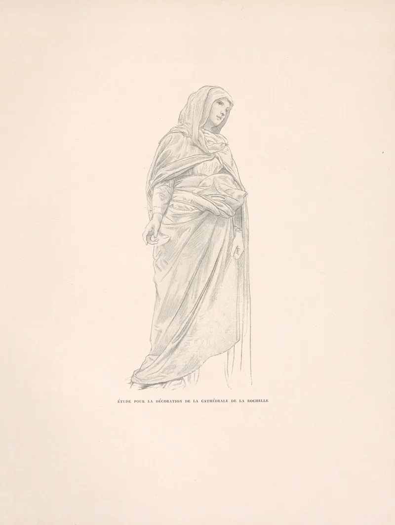 Etude Pour La Decoration De La Cathedrale De La Rochelle 2 Wall Art by William Bouguereau - High-Resolution Digital Print
