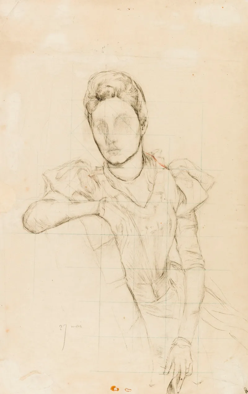 Etude Pour Le Portrait De Madame Jules Francois Dietz N2