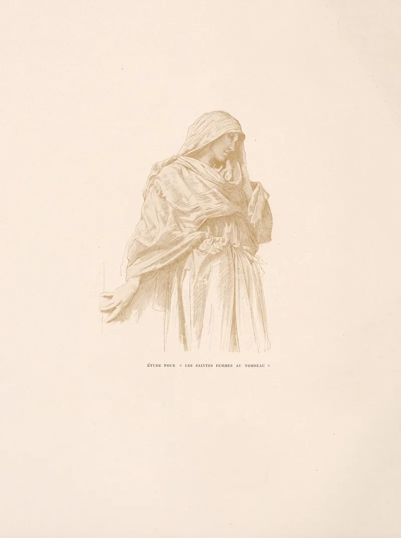 Etude Pour Les Saintes Femmes An Tombeau Wall Art by William Bouguereau - High-Resolution Digital Print