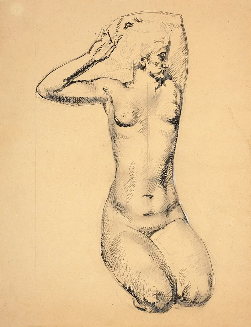 Etude Pour Une Figure Des Captives Wall Art by Robert Pougheon - High-Resolution Digital Print