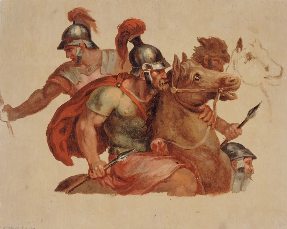 Etudes De Cavaliers Antiques Dapres Charles Le Brun