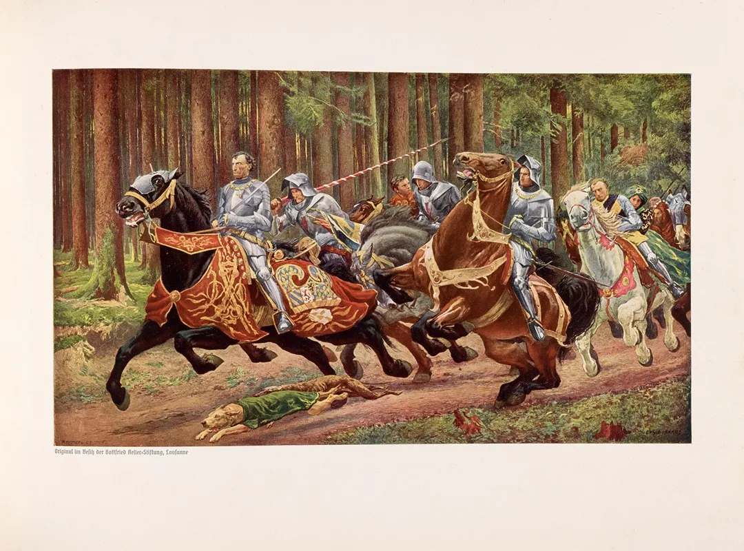 Eugen Burnand Zehn Farbige Kunstblätter Pl 10 Wall Art by Eugène Burnand - High-Resolution Digital Print