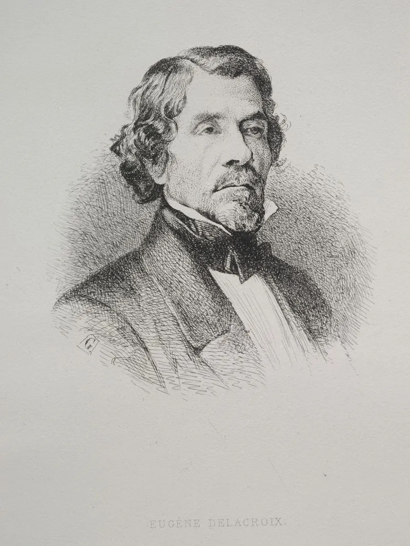 Eugene Delacroix 2 Wall Art by Jean Francois Gigoux - High-Resolution Digital Print
