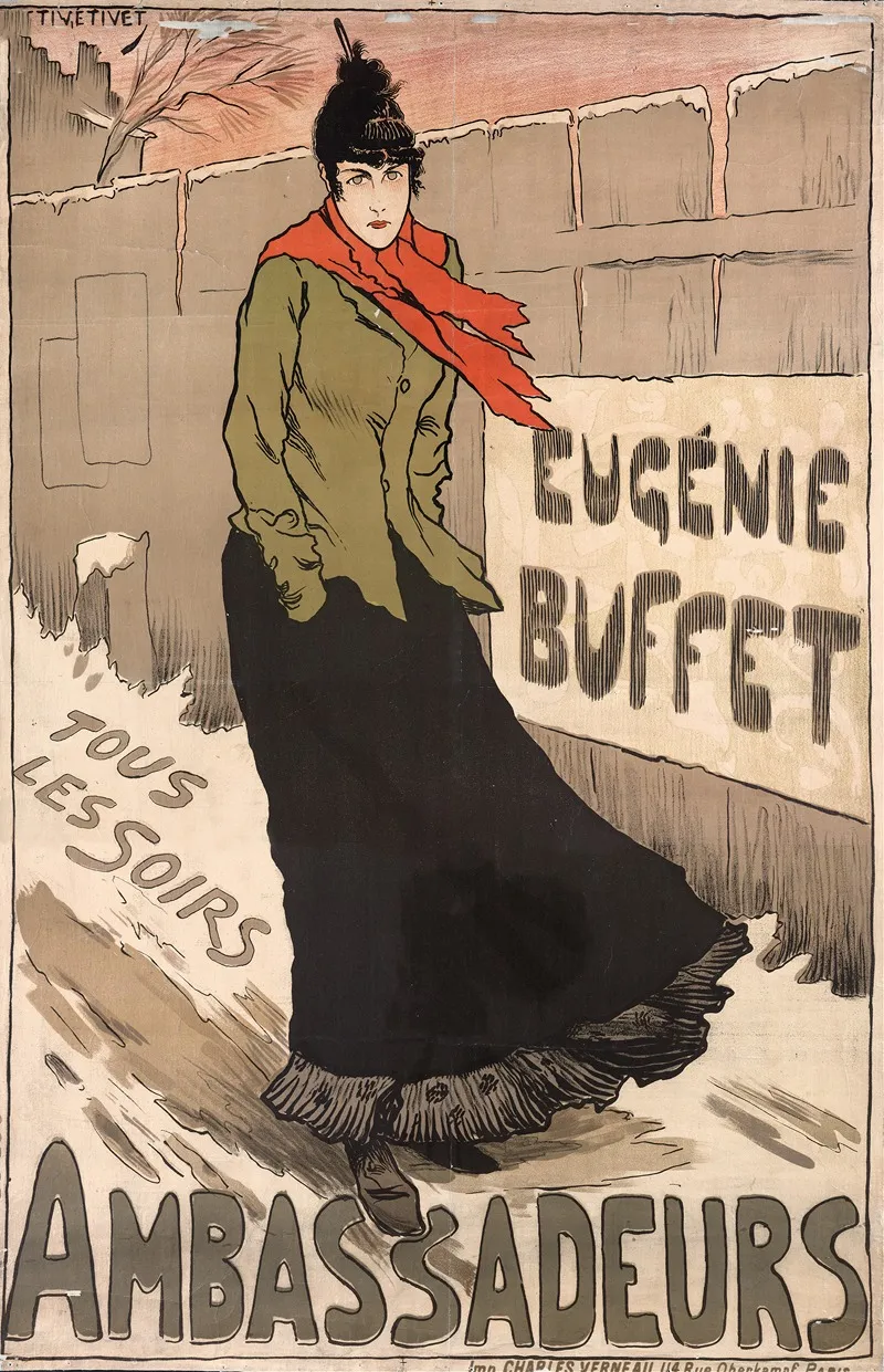 Eugenie Buffet Ambassadeurs Wall Art by Lucien Marie François Métivet - High-Resolution Digital Print