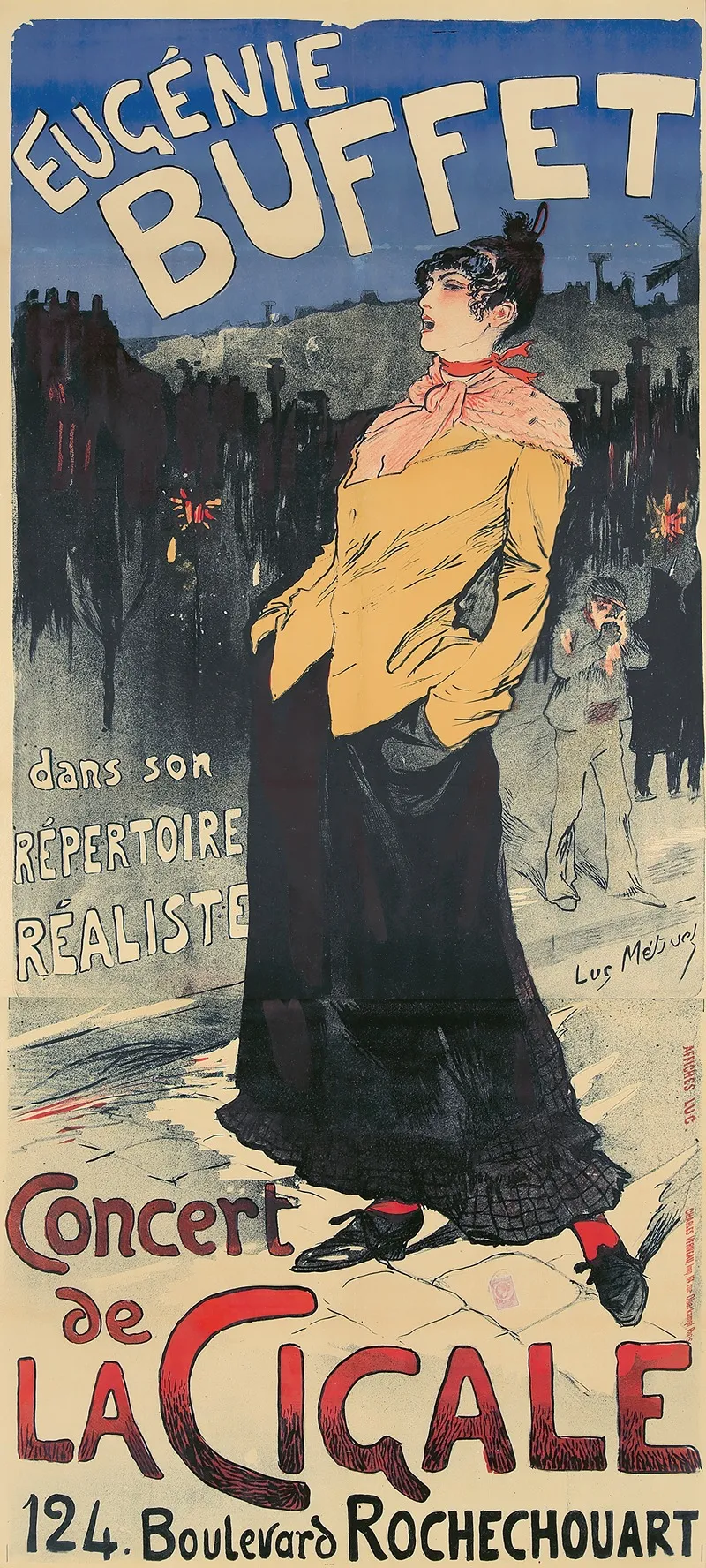 Eugenie Buffet Concerte De La Cigale Wall Art by Lucien Metivet - High-Resolution Digital Print