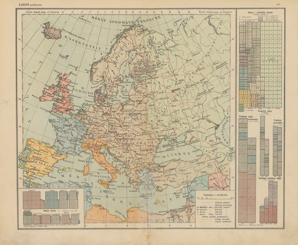 Europa Polityczna Wall Art by Eugeniusz Romer - High-Resolution Digital Print