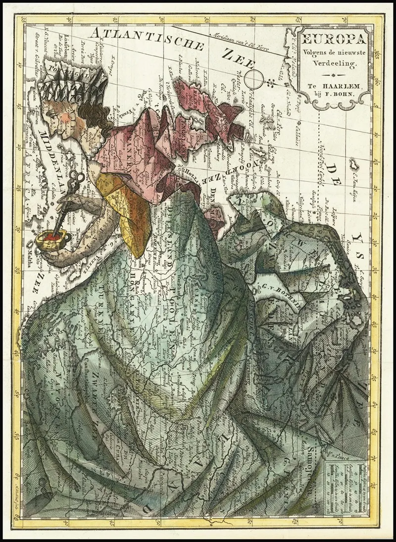 Europa Volgens De Nieuwste Verdeeling Wall Art by Francois Bohn - High-Resolution Digital Print