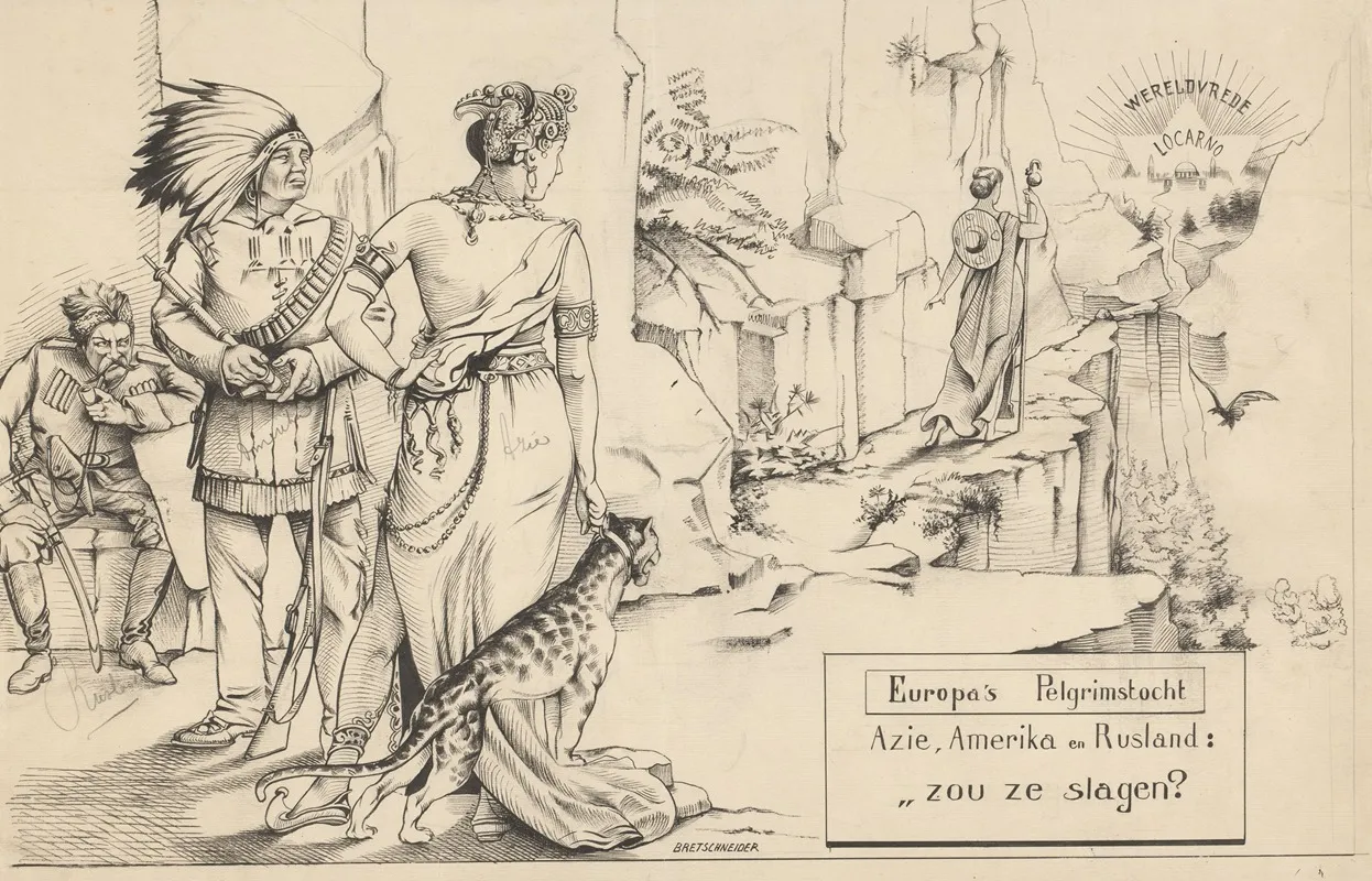 Europas Pelgrimstocht Azie Amerika En Rusland Zou Ze Slagen Wall Art by J. Bretschneider - High-Resolution Digital Print