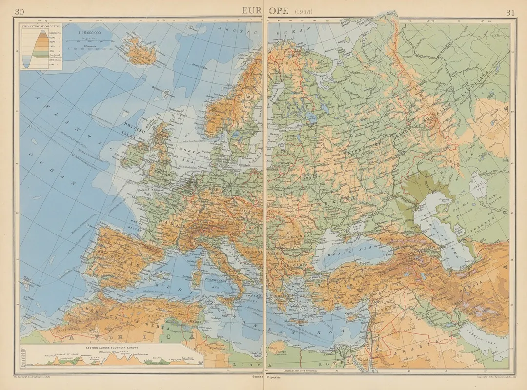 Europe 10 Wall Art by John George Bartholomew - High-Resolution Digital Print