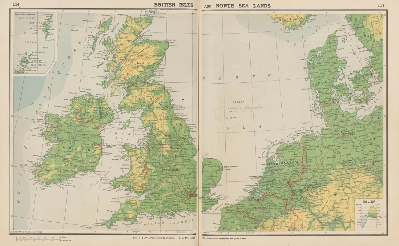 Europe British Isles And North Sea Lands Wall Art by John Paul Goode - High-Resolution Digital Print